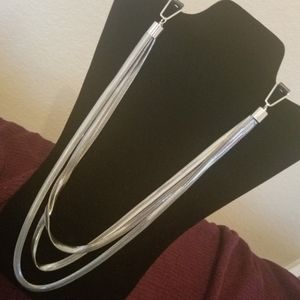 Silver Multi Layered Necklace